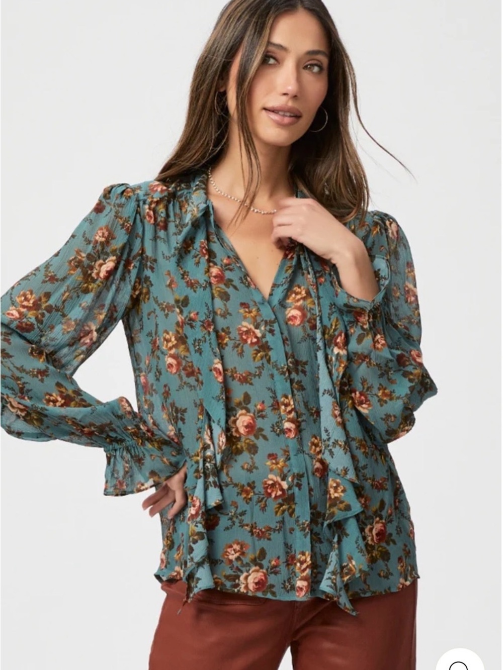 PAIGE Clemency Silk Floral Blouse
